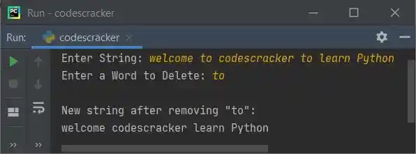 python remove word from string using list