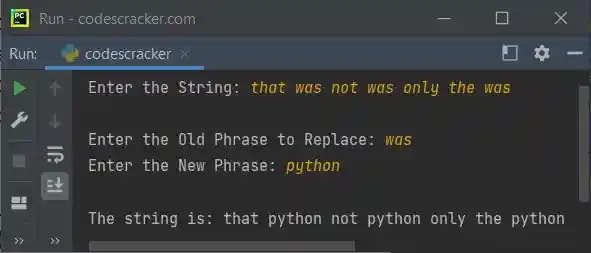python replace function example