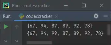 python set example program