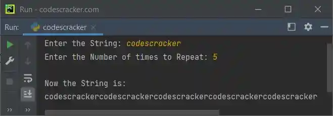 python repeat string for n times