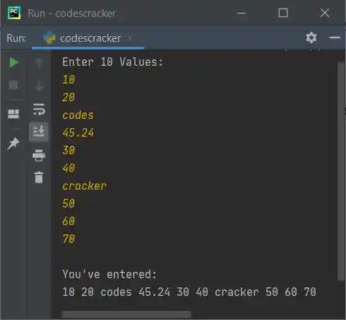 python take continuous input from user
