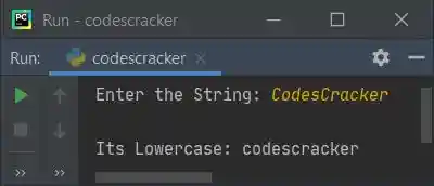python uppercase string to lowercase