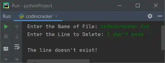 remove particular line from file python