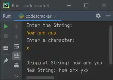 replace vowels with given character python