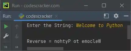 reverse a string python