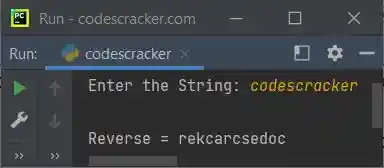 reverse string program python