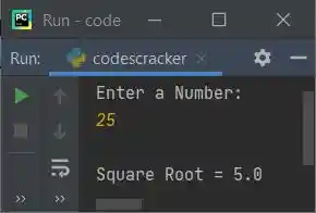 square root of number python
