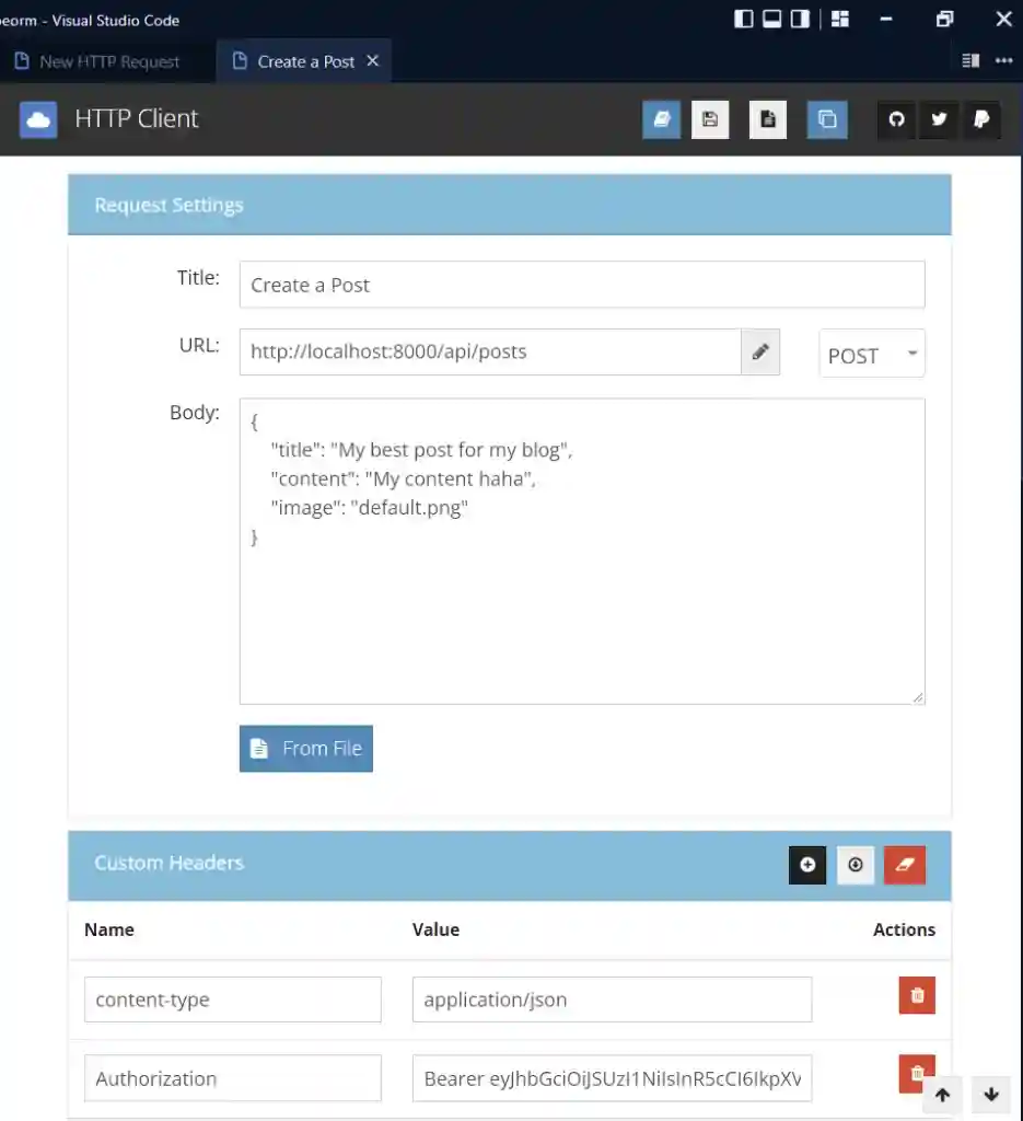 Create a new post