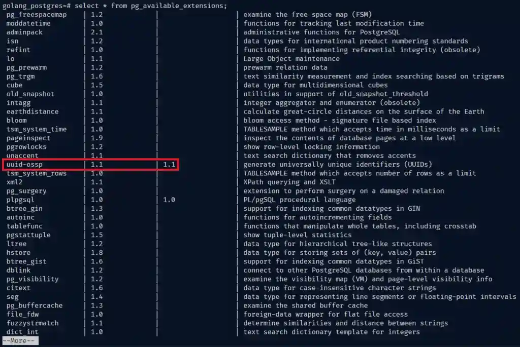 postgresql extensions