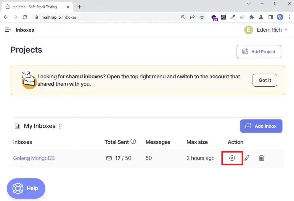 mailtrap fastapi python click settings