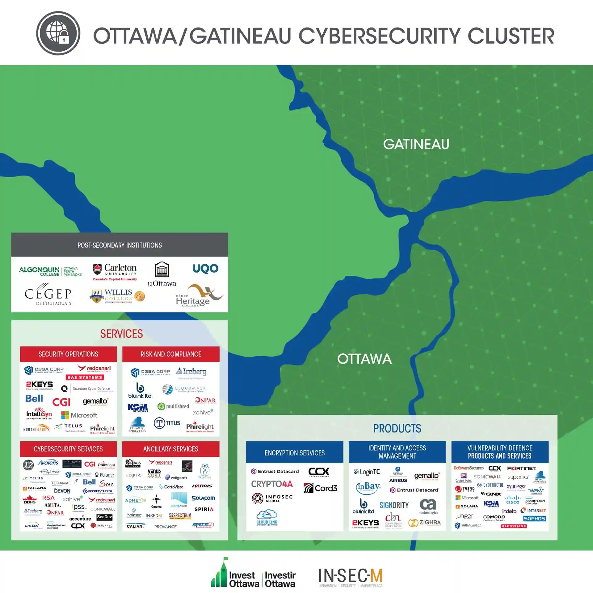 Ottawa Gatineau Cyber Cluster Map
