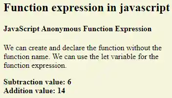 Function Expression in JavaScript