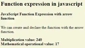Function Expression in JavaScript