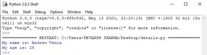 First Python Program