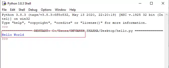 First Python Program