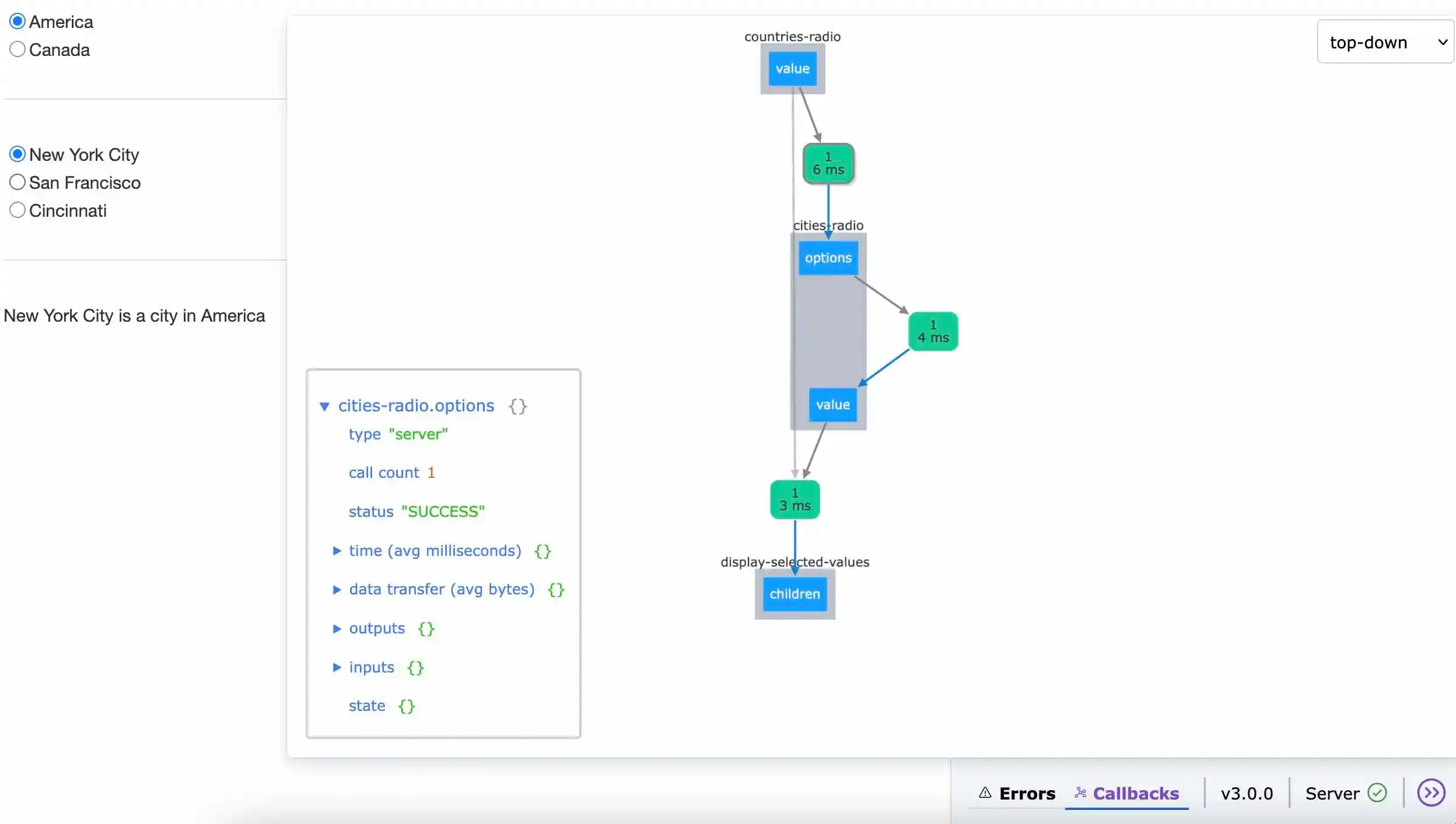 The Dash Dev Tools Callback Graph