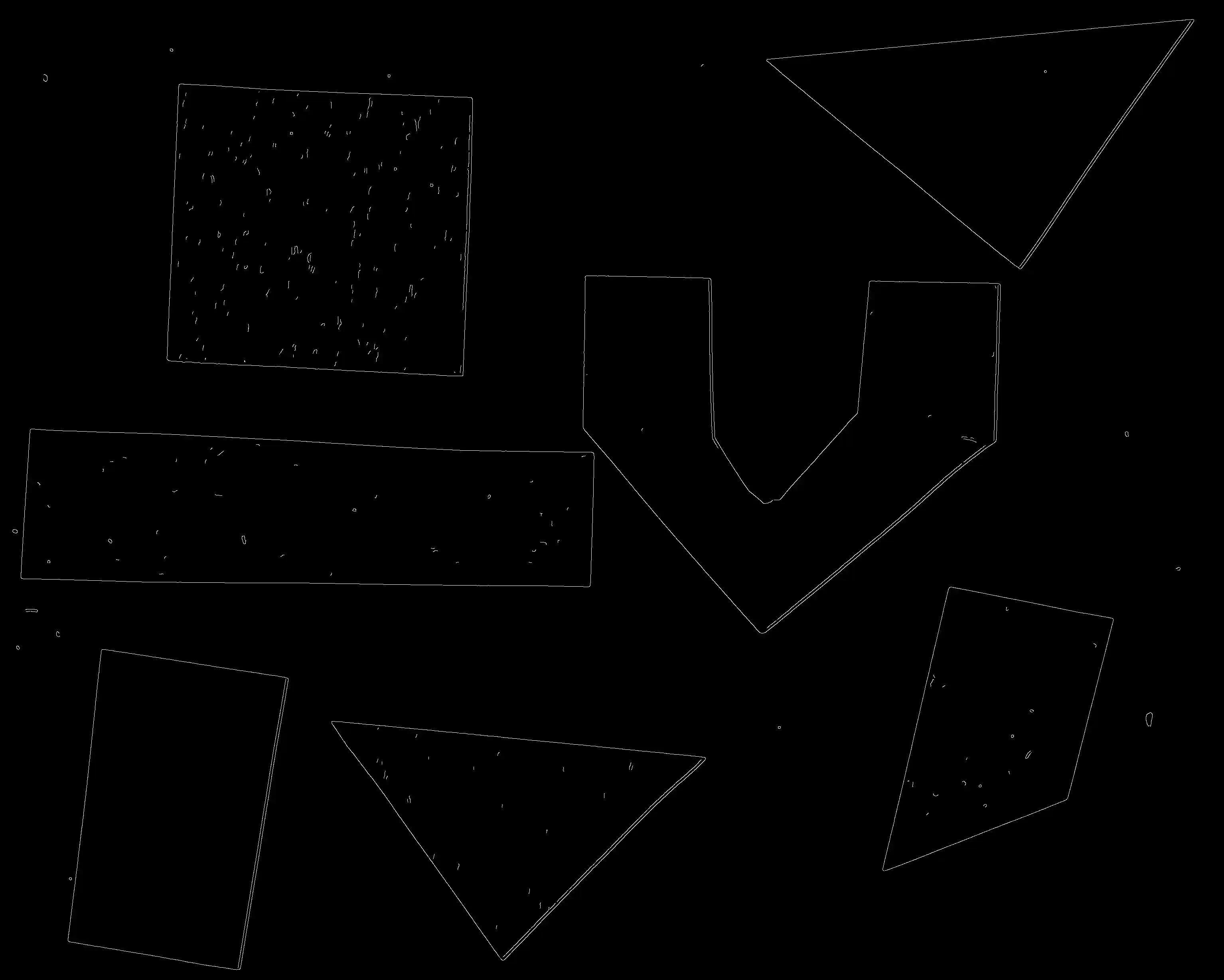 coloured shape edges