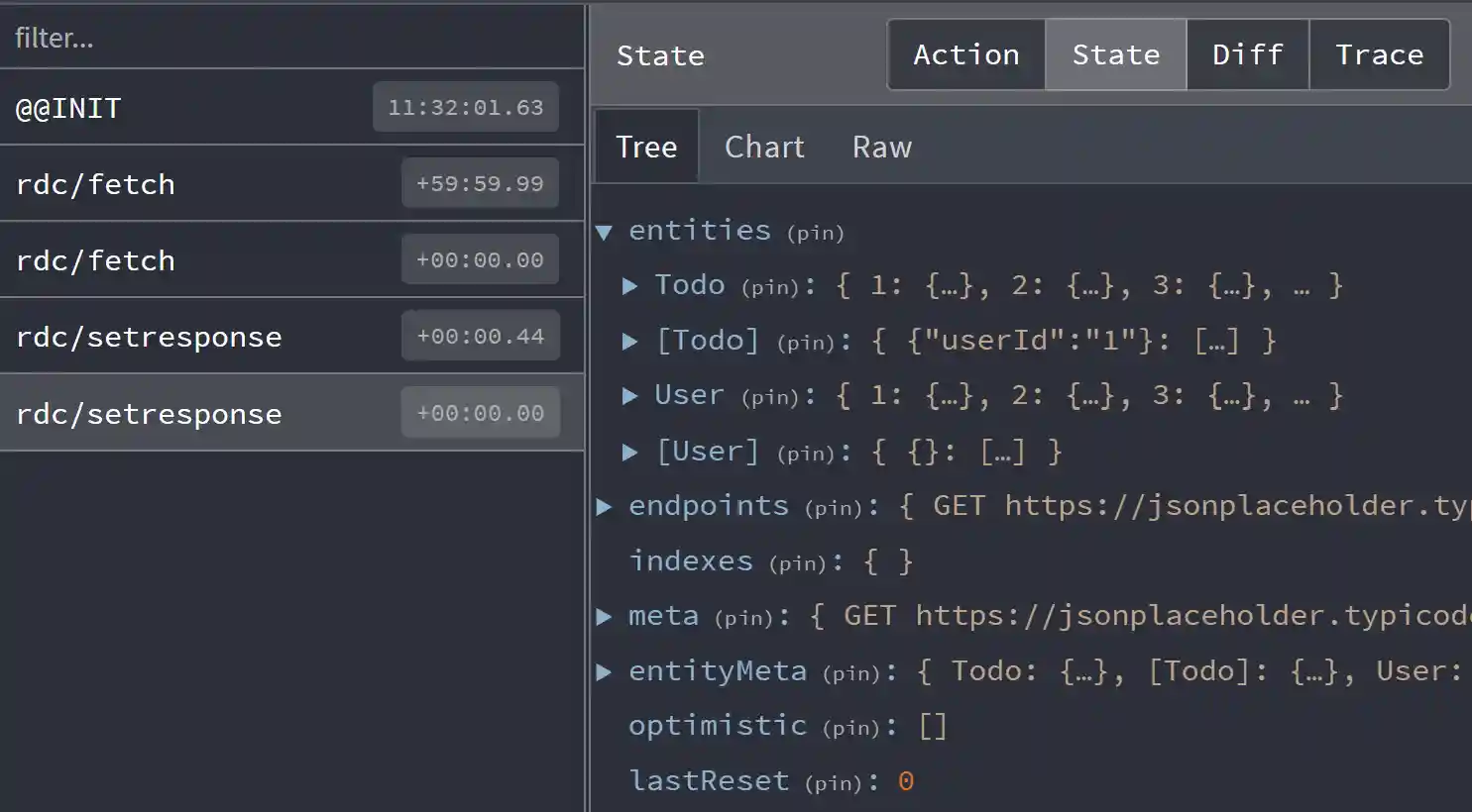 Dev tools state inspector