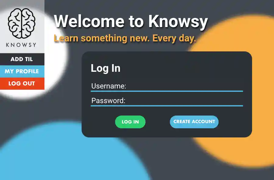 Screenshot of Social Media Site