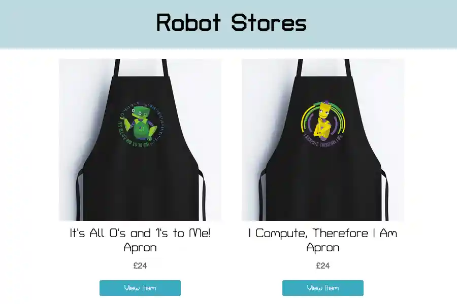 Screenshot of Ecommerce Website