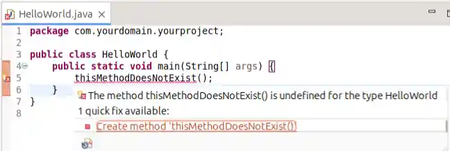 Compilation error due to calling a non-existing method