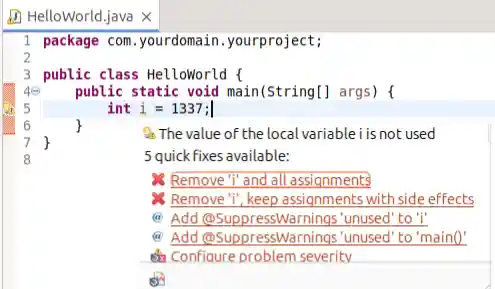 Warning due to unused variable
