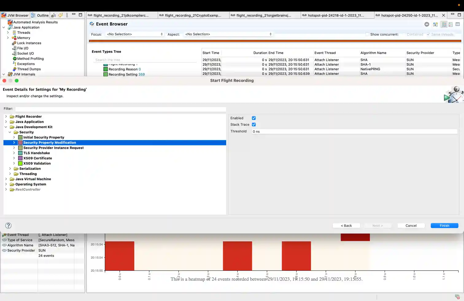 Customize Flight Recording via JMC