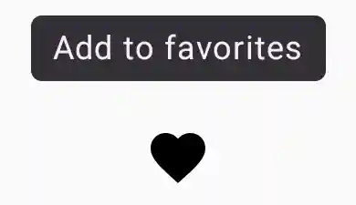 Single-line tooltip containing the text