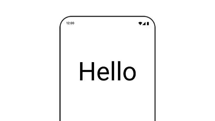 Text composable saying