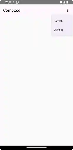 A dropdown menu with two options displayed. An icon with three vertical dots indicates that clicking it opens the menu.