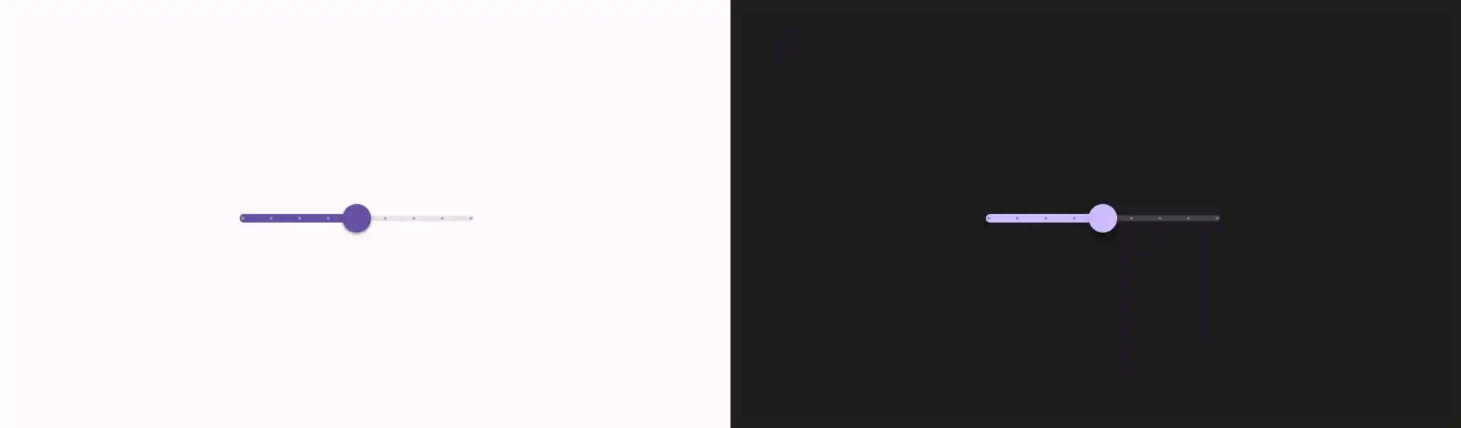 A slider with thumb, track and tick marks.