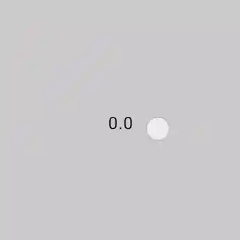 A UI element detecting the finger press and displaying the numeric value for the finger's location