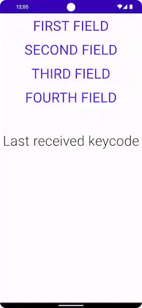 Screenshot of a list of buttons placed vertically one below the other in a small form factor.