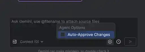 Auto-approve changes suggested by the agent.