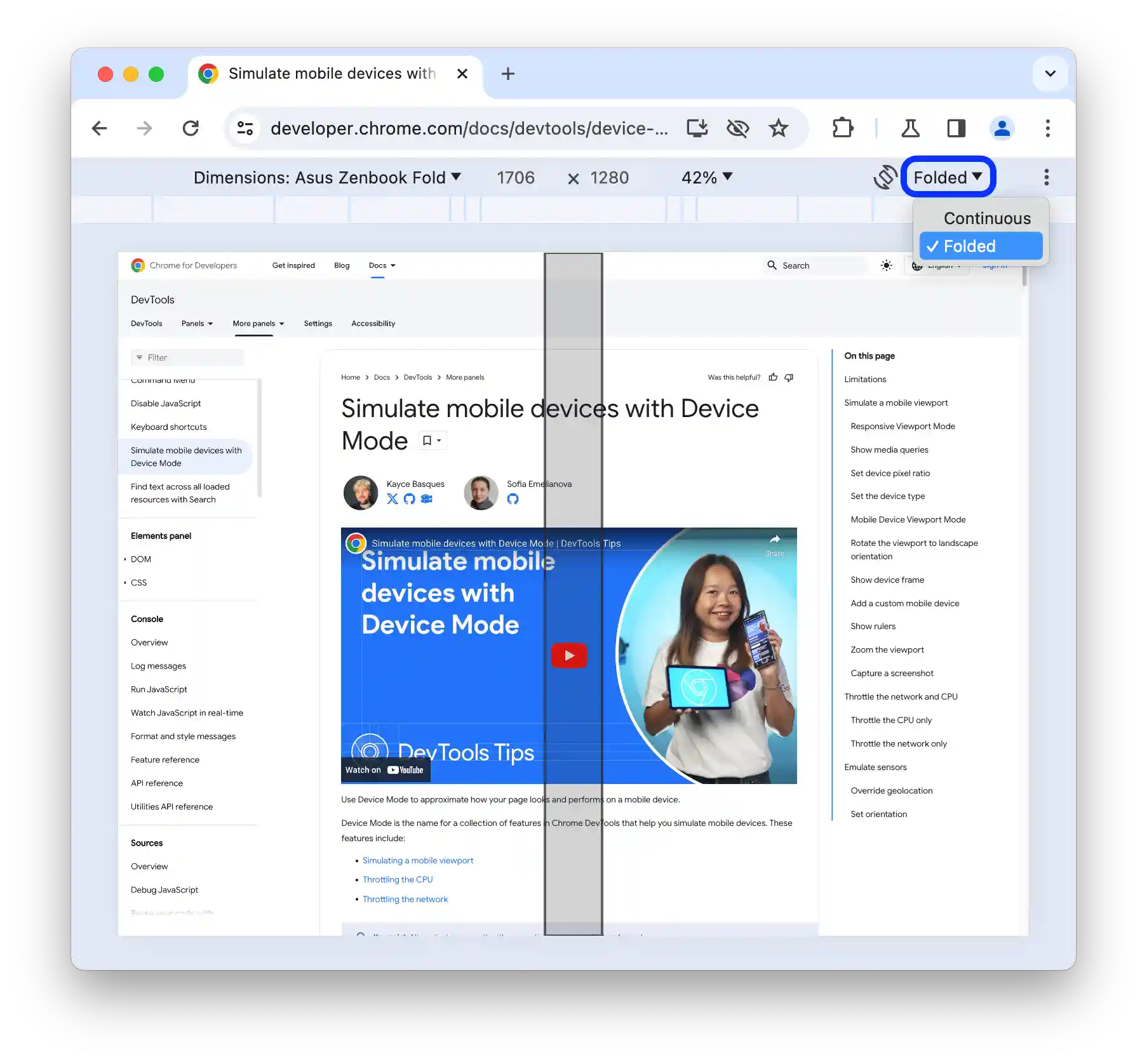 Posture set to folded.