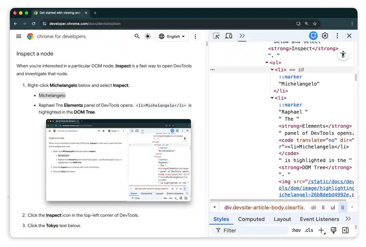 Highlighting the Michelangelo node