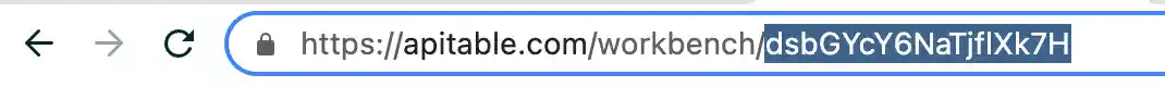 URL Bar - dashboardId