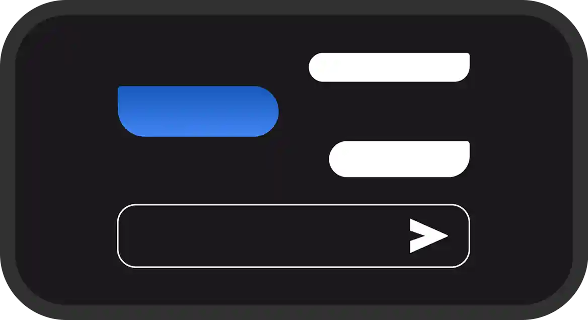 Dark UI with blue and white progress bars and dotted line