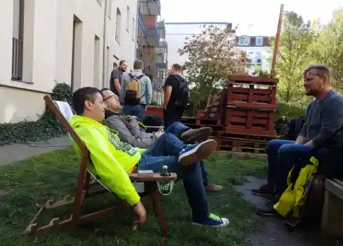 Developer Open Space im Innenhof vom Basislager