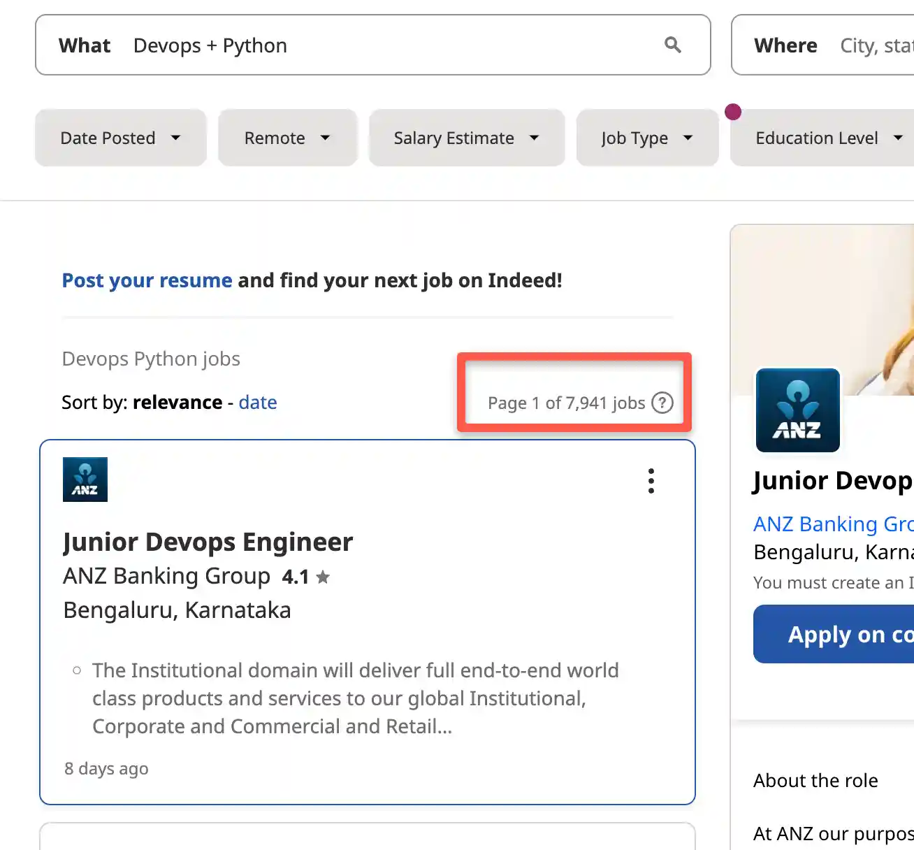 Python devops engineers jobs