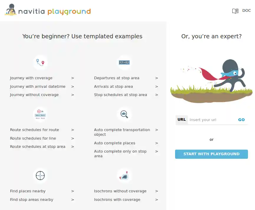 Try Navitia playgroung