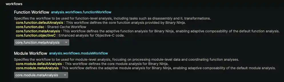 Workflows workflow-settings