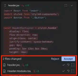 Quick Preview in VS Code Gemini Code Assist.