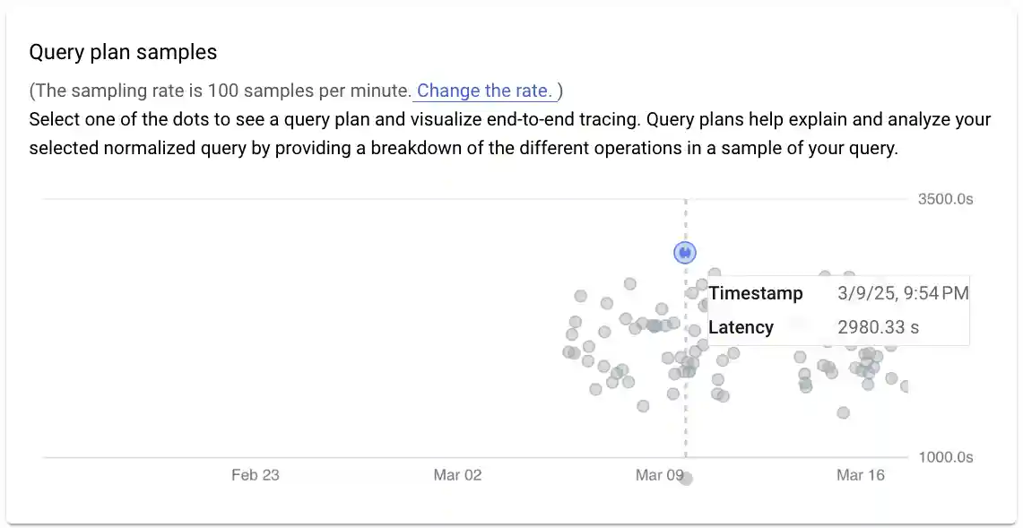 Shows a query plan and a visualization of end-to-end tracing.