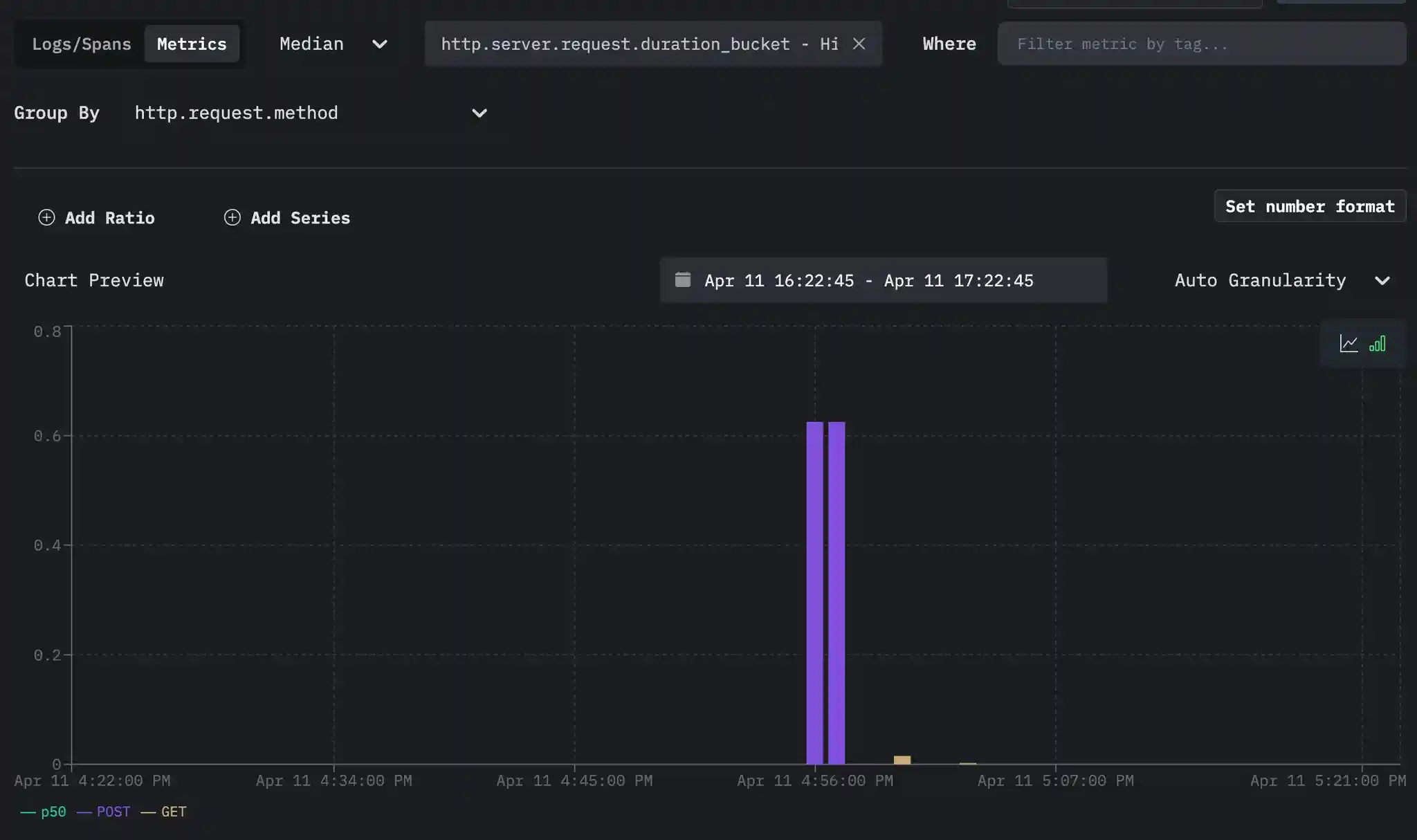 Viewing metrics in HyperDX