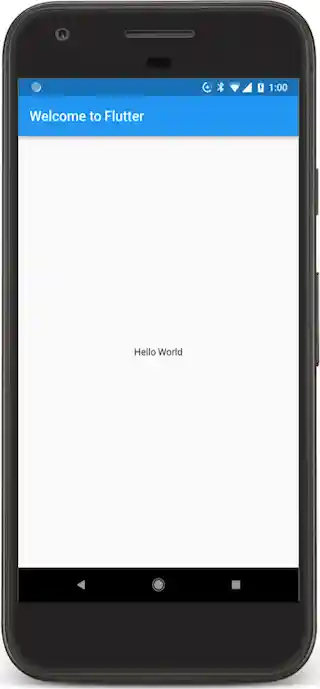 Hello world app on Android