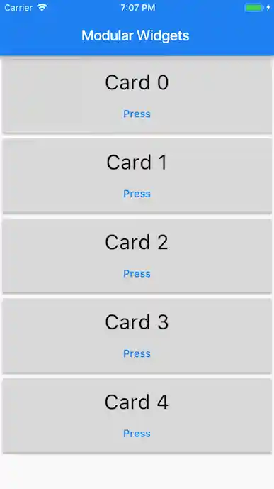Custom cards on iOS