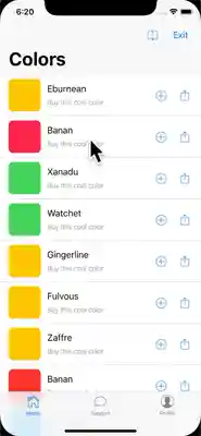 An animation of the nav bar transitions during a page transition on iOS