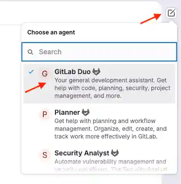 Start a chat and choose an agent.