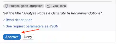 Approve the work items prepared by GitLab Duo.
